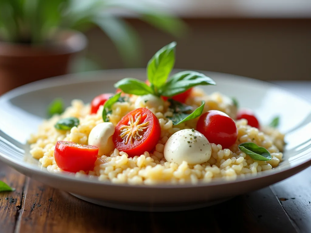 Risoto Caprese: Receita Cremosa e Fácil em Minutos Risoto Caprese: Receita Cremosa e Fácil em Minutos