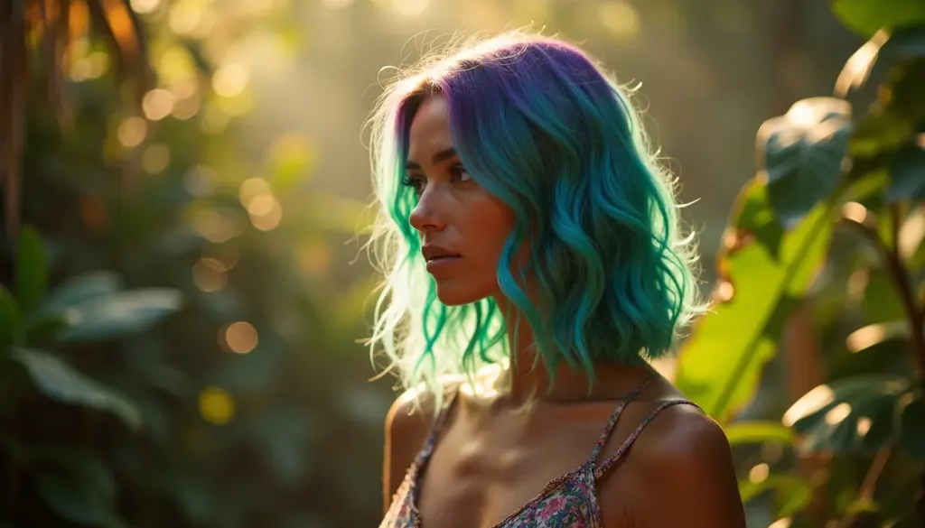 Cabelo Verde Água com Roxo: o contraste que você precisa [2026]