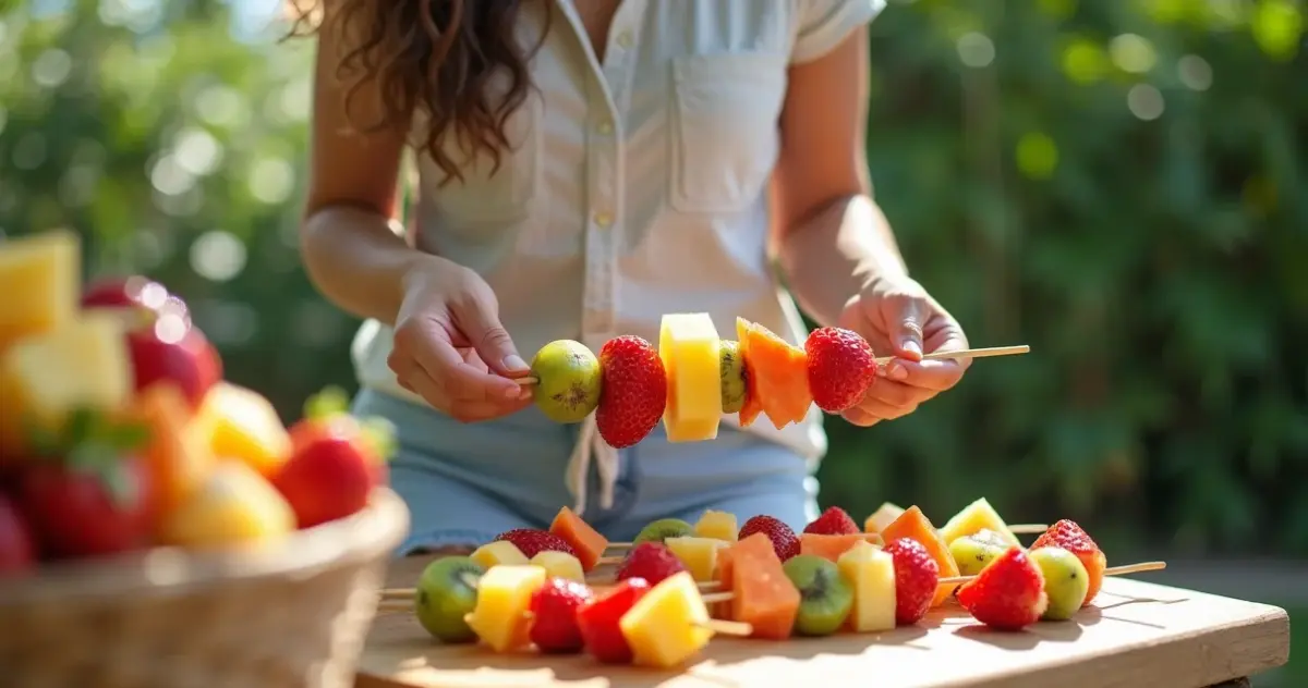 Como fazer espetinhos de frutas para piquenique que não escurecem