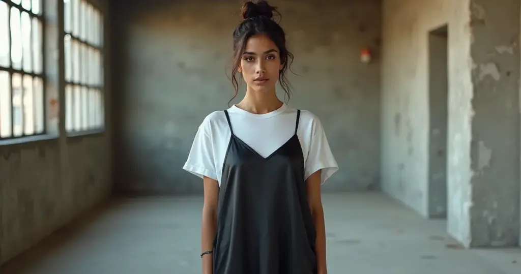 Como usar slip dress com camiseta look anos 90: o truque grunge que você precisa