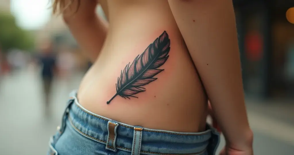 Tatuagem De Pena No Quadril: Liberdade e Empoderamento