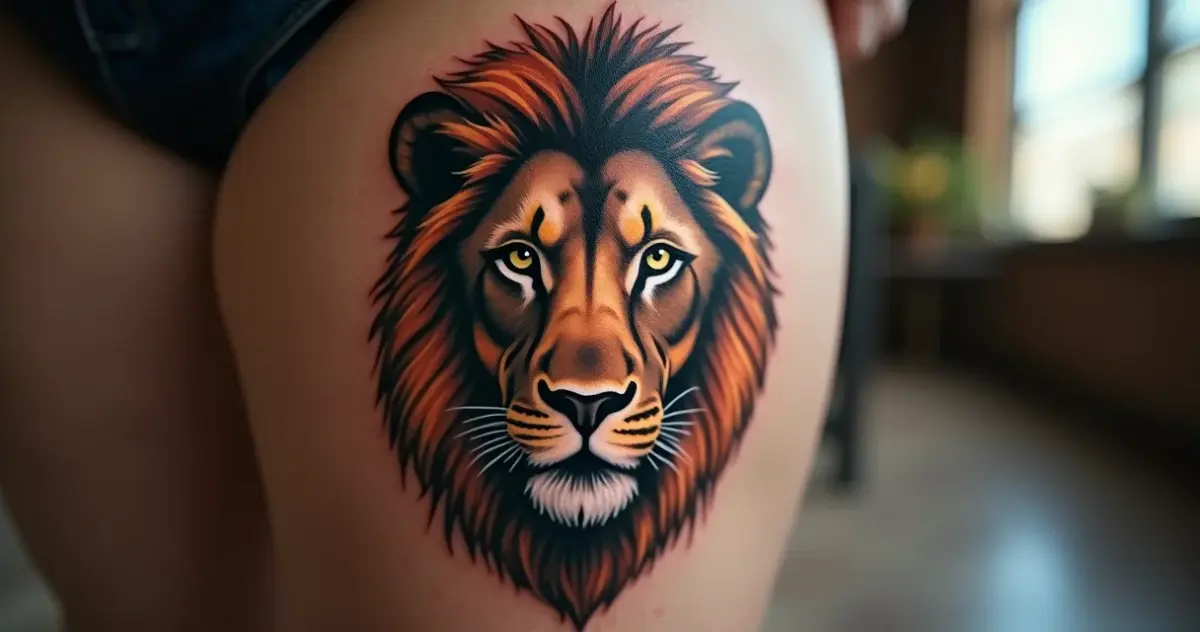 Tatuagem Na Coxa Leão: Símbolos, Estilos e Inspirações Tatuagem Na Coxa Leão: Símbolos, Estilos e Inspirações
