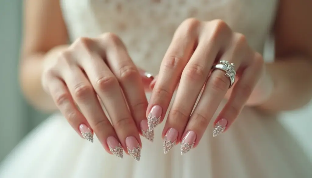 Unhas de Noiva Delicadas: 7 Ideias Que Vão Encantar Seu Grande Dia Unhas de Noiva Delicadas: 7 Ideias Que Vão Encantar Seu Grande Dia