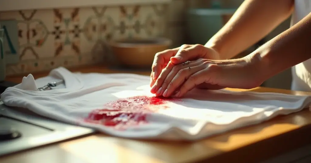 Como tirar mancha de sangue sem água quente: o erro que estraga tudo