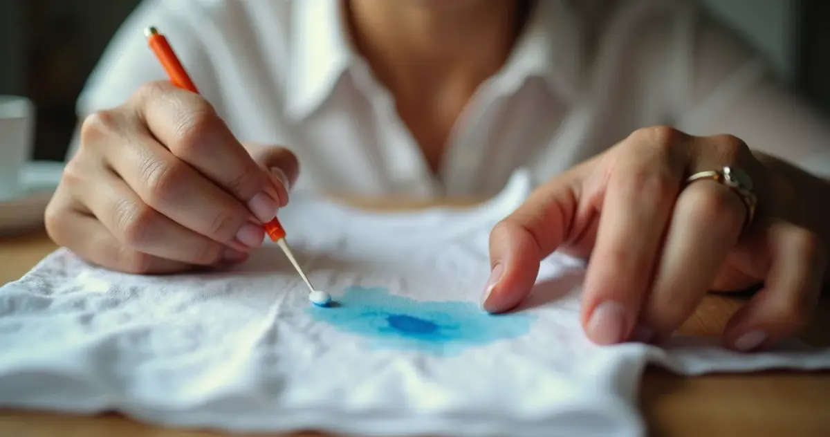 Como tirar tinta de caneta da roupa com álcool 70% e leite quente