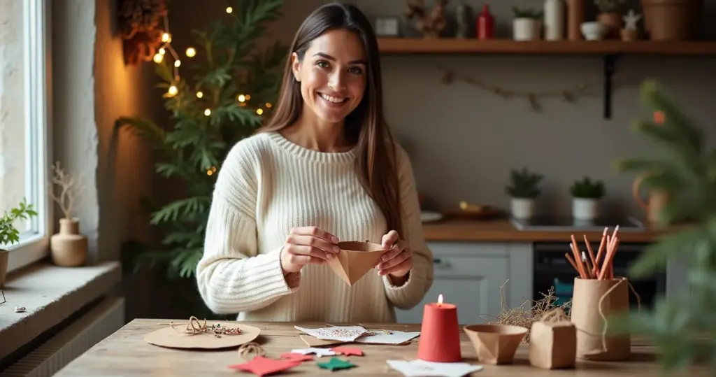 Enfeites de Natal Fáceis de Fazer Passo a Passo com Rolinho de Papel