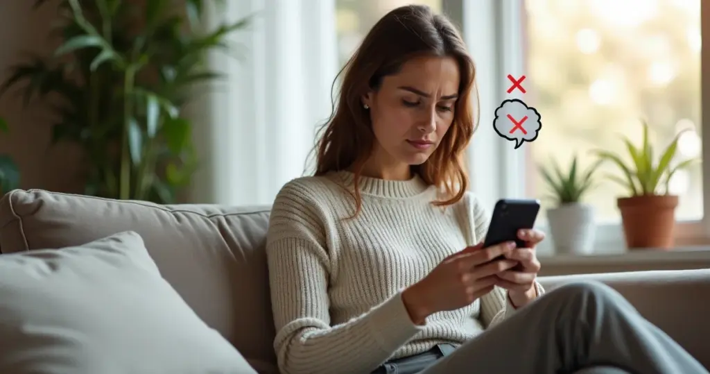 Erros comuns ao tentar atiçar um homem por mensagem que afastam ele