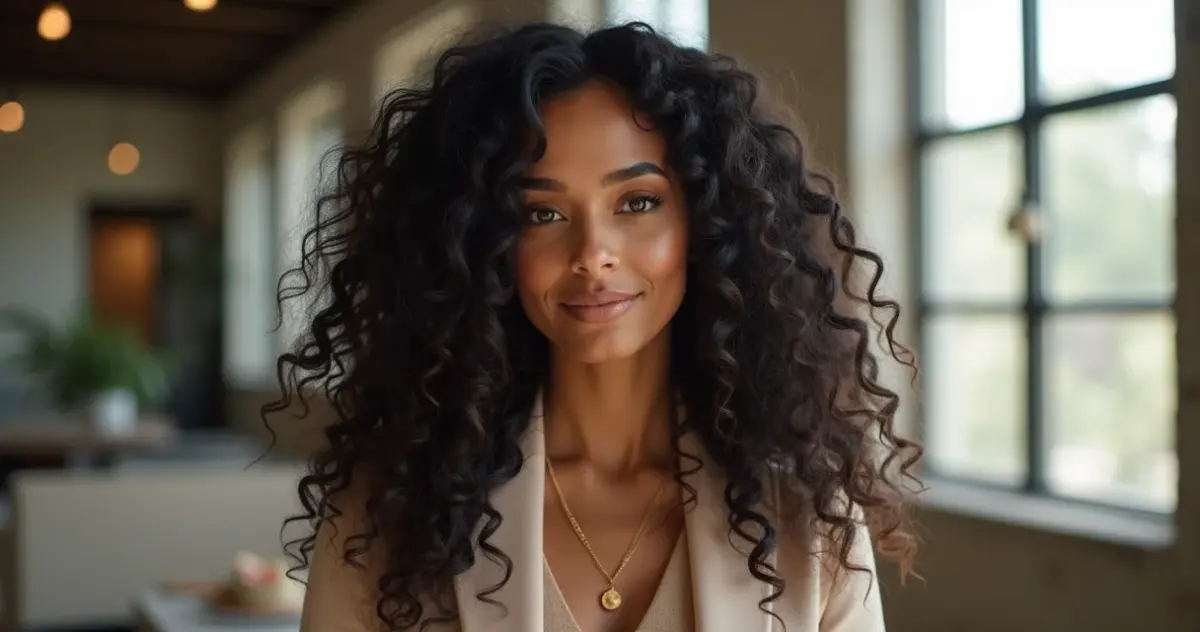 12 Ideias de Cabelo Cacheado Longo Preto para um Visual que Vira Cabeça