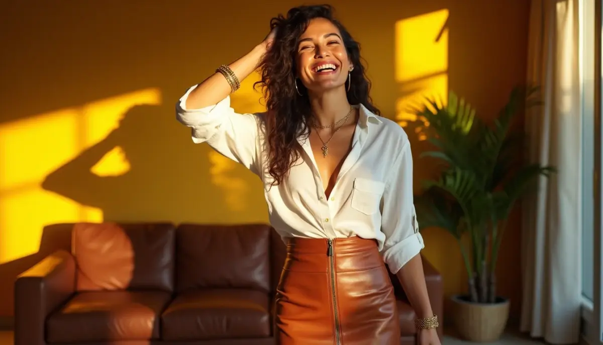 50 looks com saia de couro marrom para arrasar em 2026