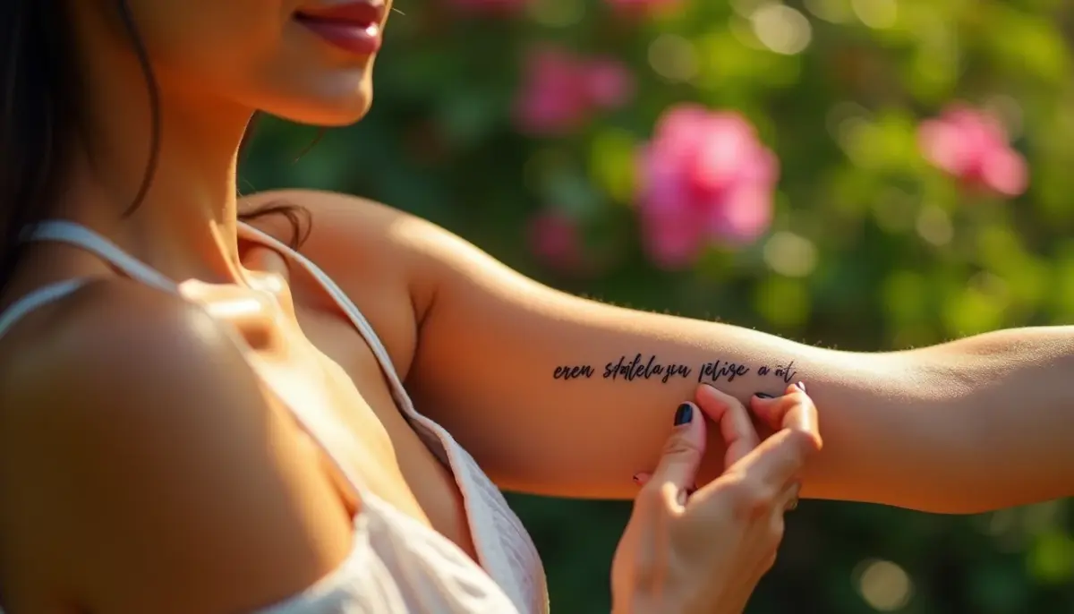 Tatuagem Feminina Delicada no Braço Frase: 50 Ideias Lindas