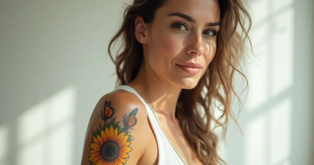 14 Ideias da Tatuagem Girassol com Borboleta no Braço: Seu Significado de Superação