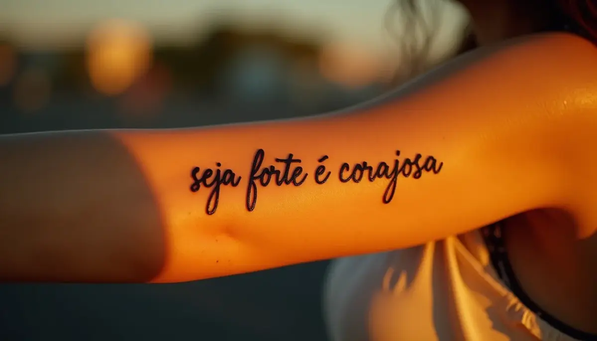 Tatuagem Seja Forte e Corajosa: o que significa e por que é tão poderosa