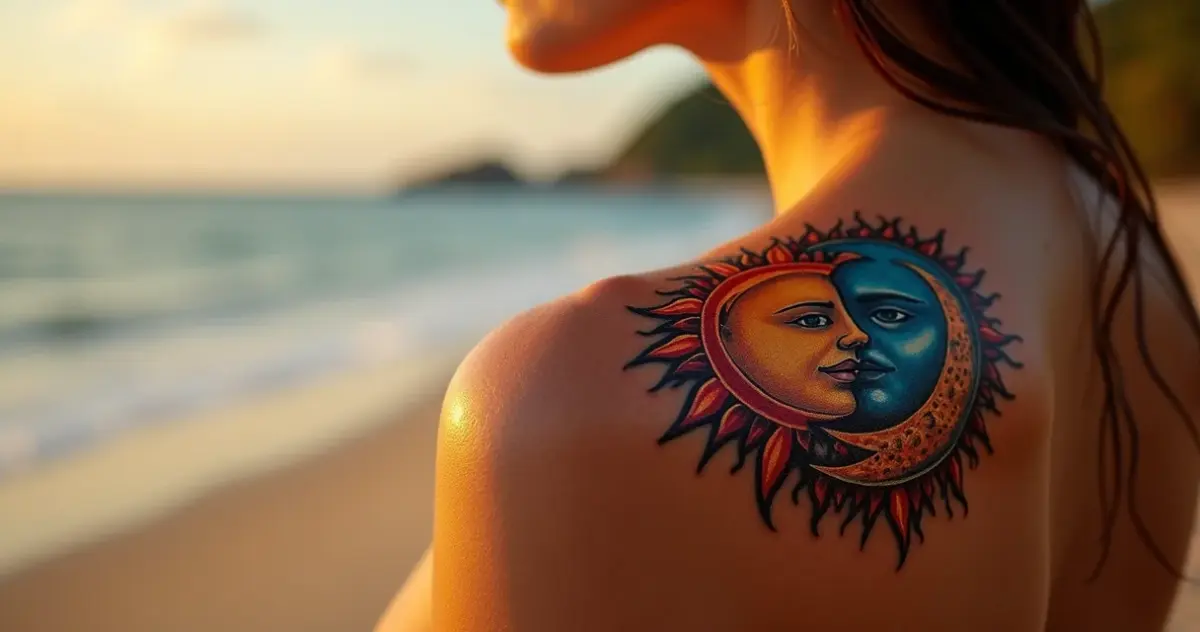 Tatuagem Sol e Lua Feminina: Equilíbrio Perfeito na Sua Pele