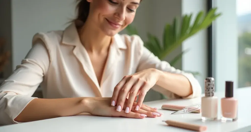 Unhas amendoado claro e delicado passo a passo: técnica que alonga e evita quebras