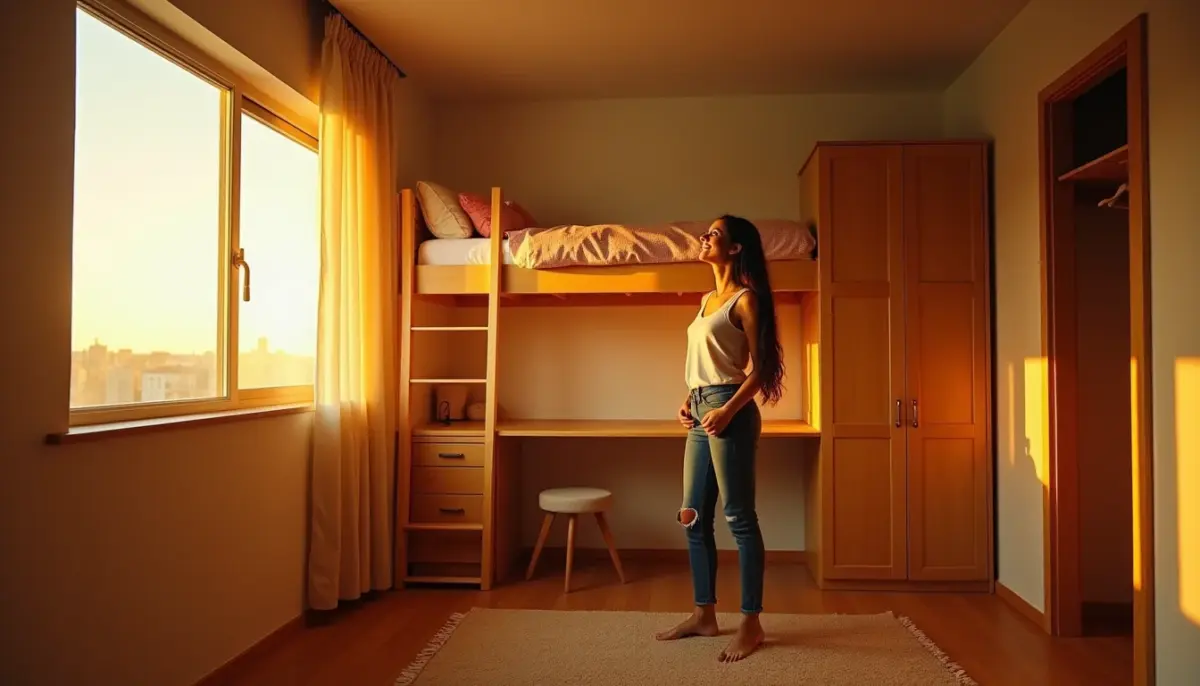 Cama alta: 10 modelos que viram escritório, armário e mais
