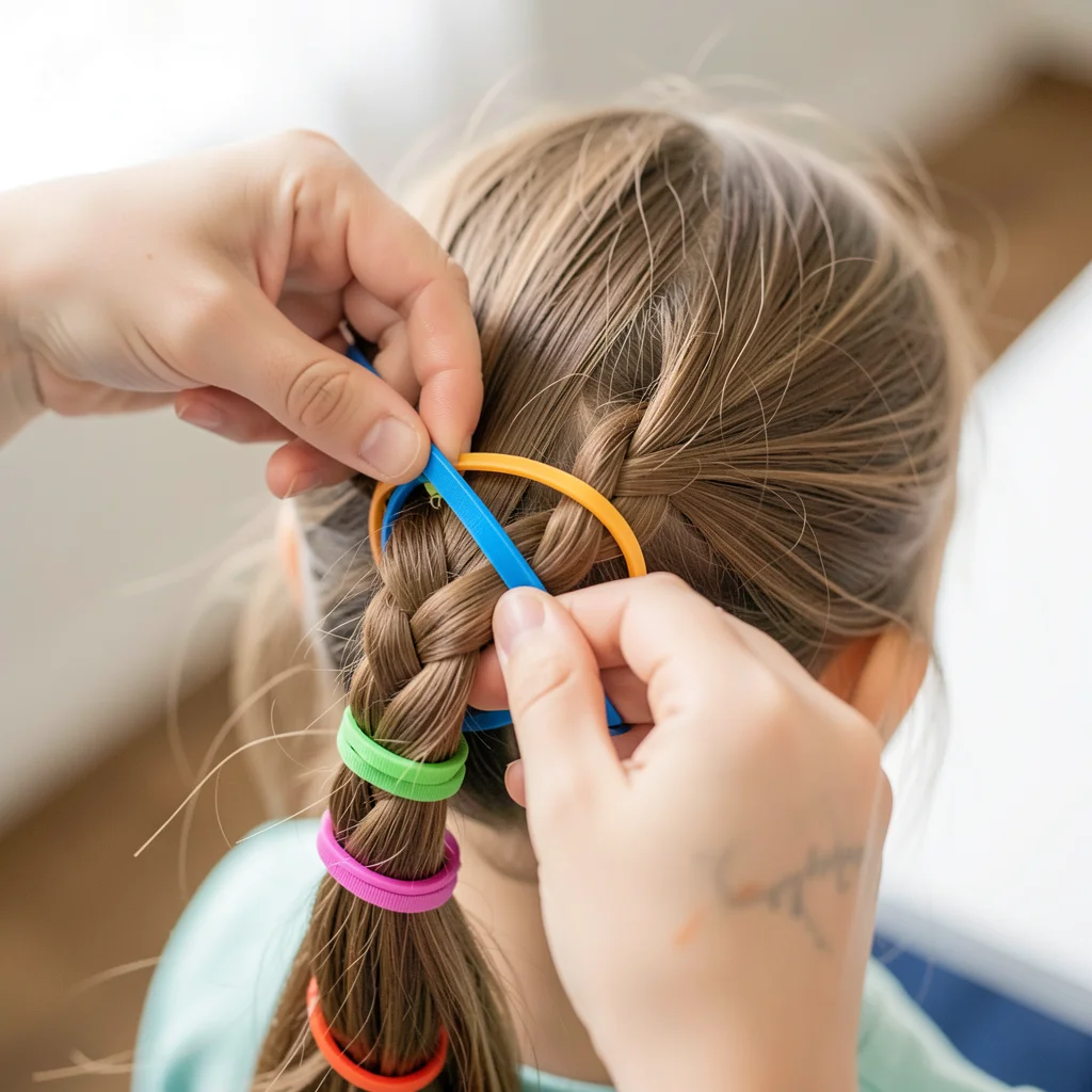 facil penteado infantil com elastico miolo 1