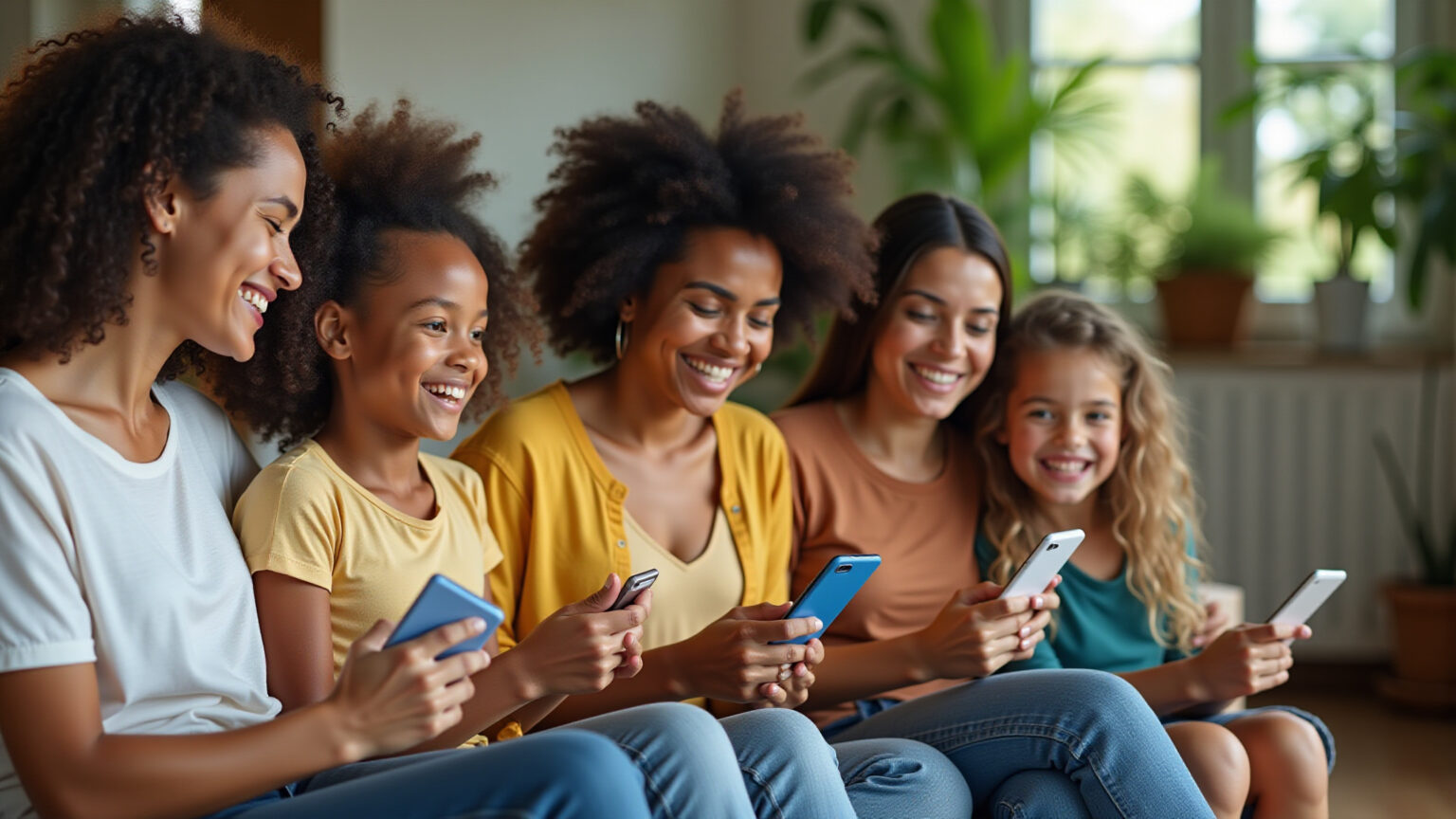 Brasileiros diversos usando tecnologia e produtos para tomar decisões inteligentes.