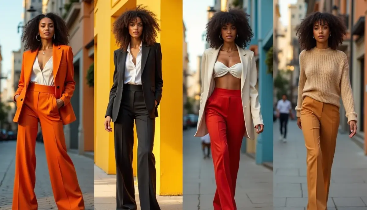 64 Ideias de Look Calça de Alfaiataria Pantalona Feminina para Arrasar