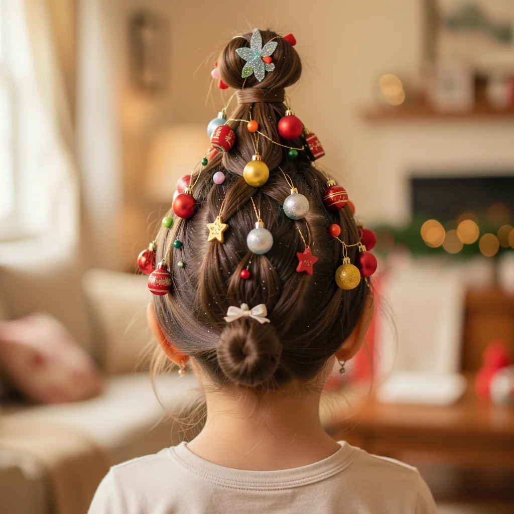 penteado infantil arvore de natal miolo 1
