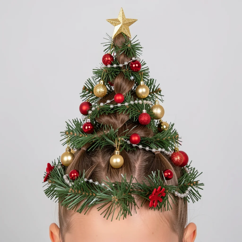 penteado infantil arvore de natal miolo 10