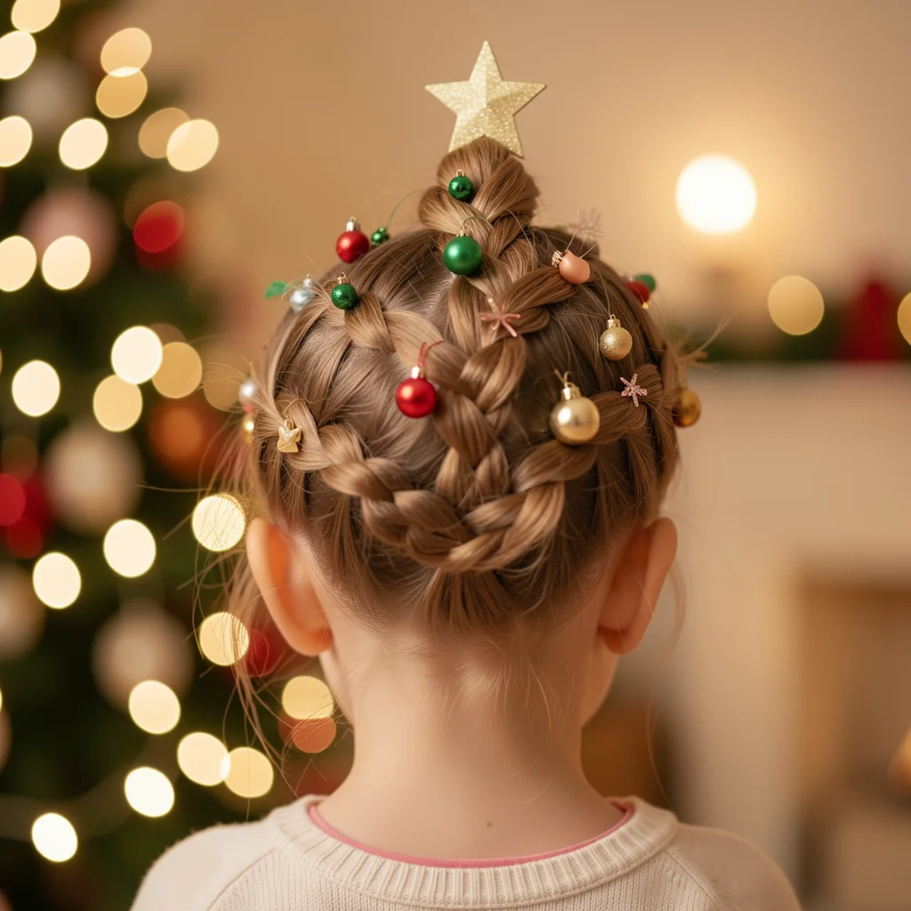penteado infantil arvore de natal miolo 2