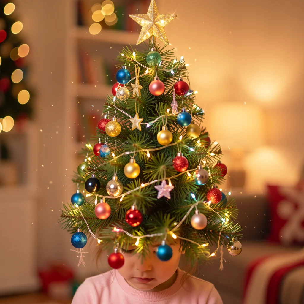 penteado infantil arvore de natal miolo 3