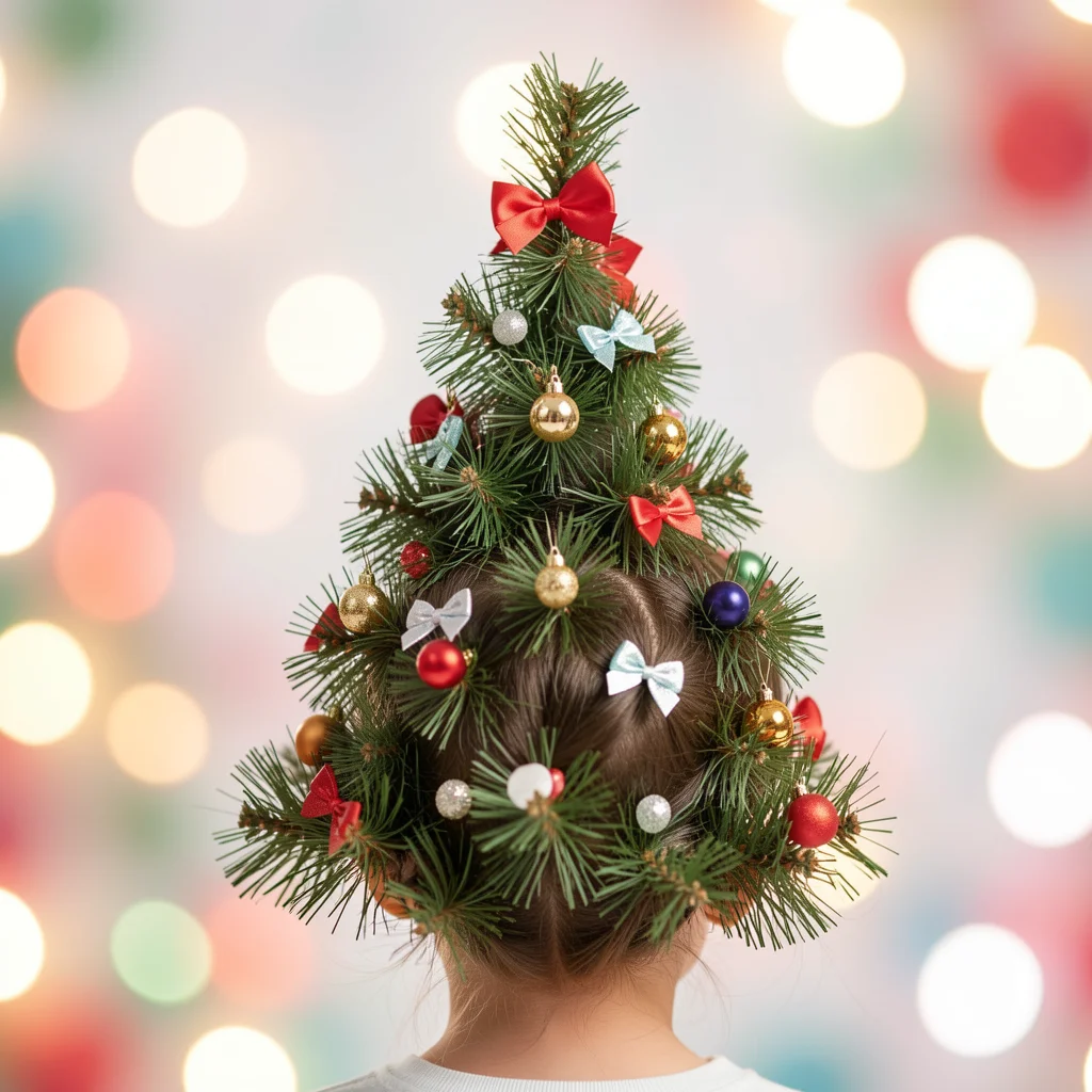 penteado infantil arvore de natal miolo 5