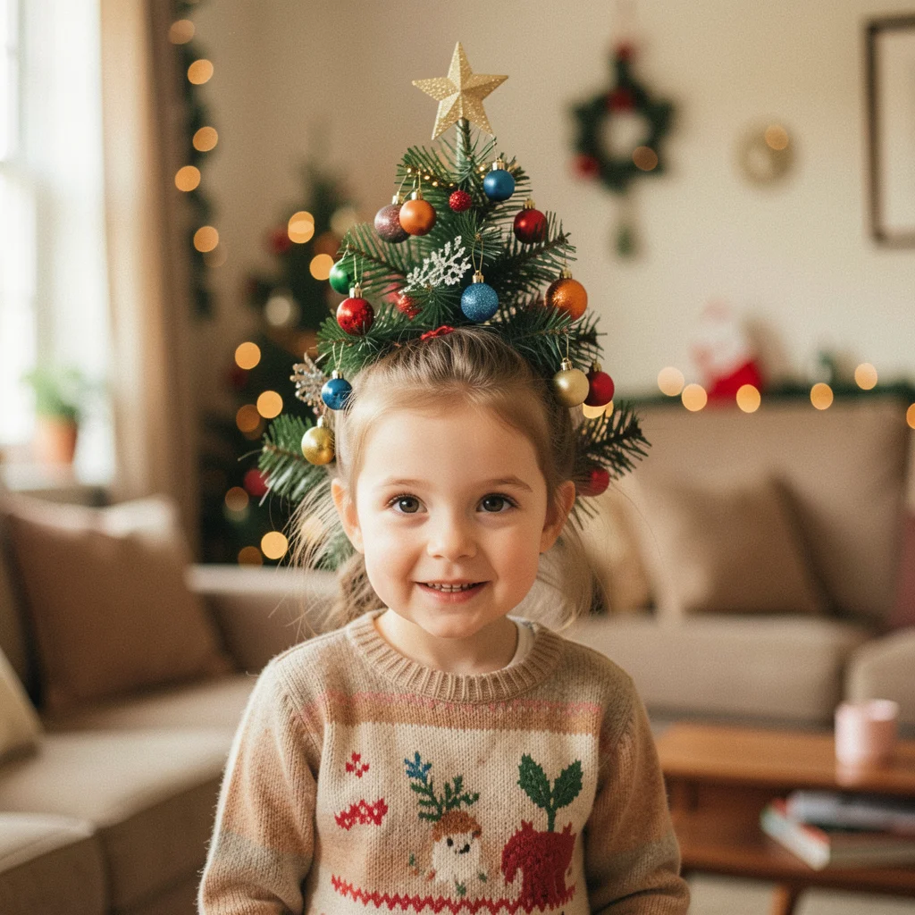 penteado infantil arvore de natal miolo 6