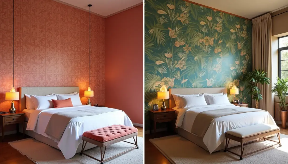 41 Ideias de Quarto de Casal Com Papel de Parede na Cabeceira