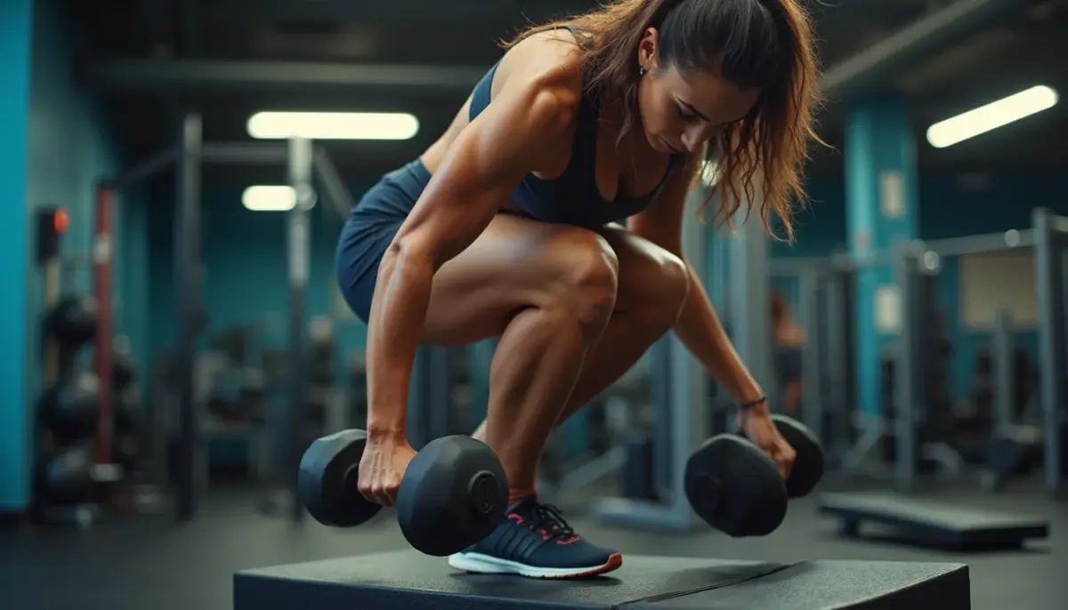 Step Up com Halteres: Execução Correta para Glúteo e Quadríceps Step Up com Halteres: Execução Correta para Glúteo e Quadríceps