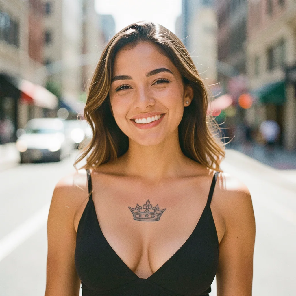 tatuagem coroa no meio do peito miolo 6