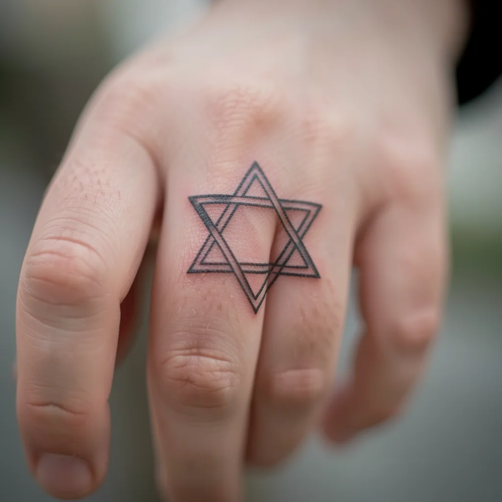 tatuagem estrela de davi dedo miolo 1