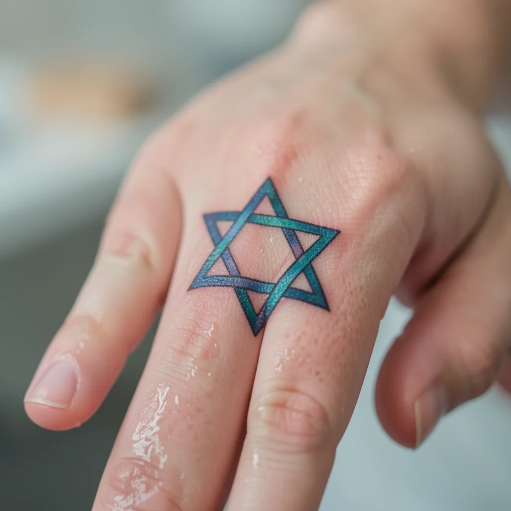 tatuagem estrela de davi dedo miolo 11
