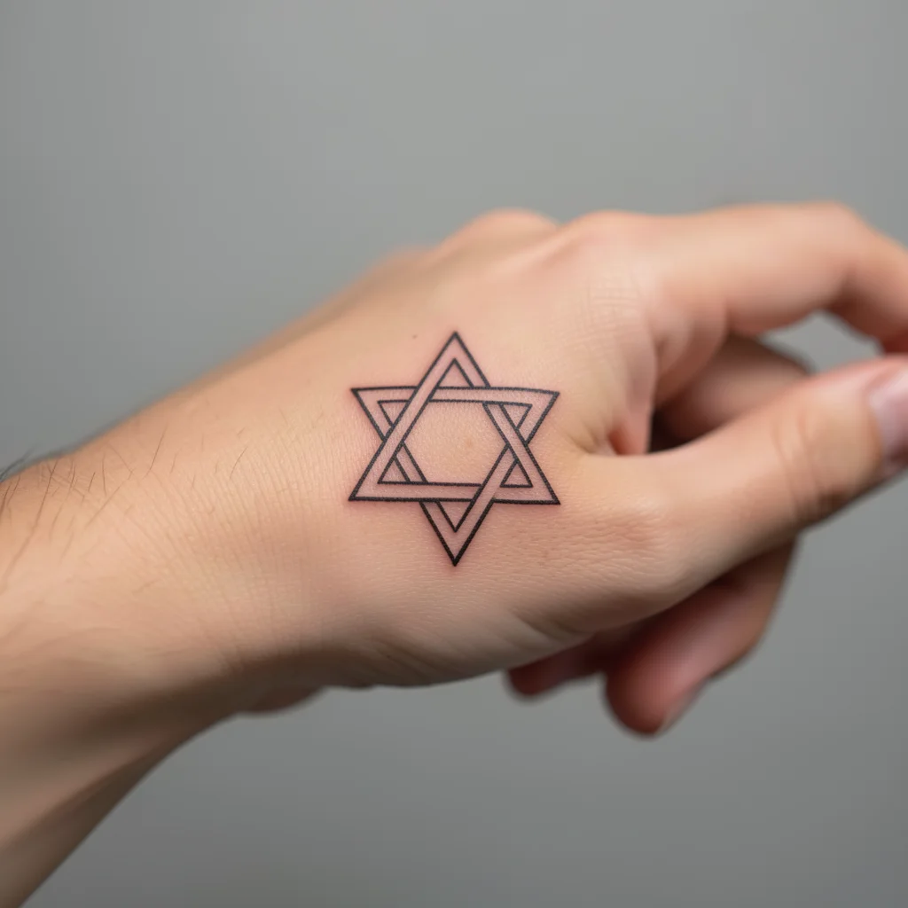 tatuagem estrela de davi dedo miolo 15