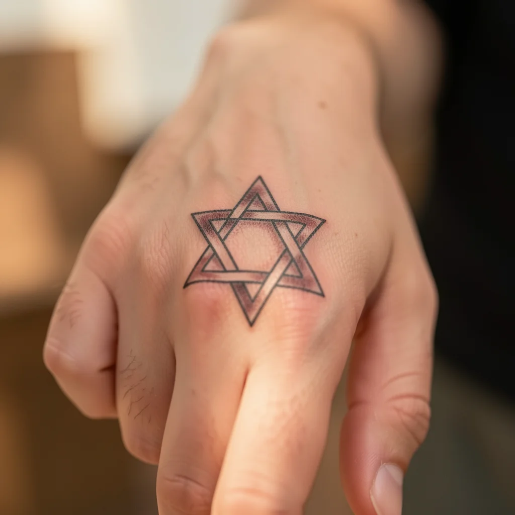 tatuagem estrela de davi dedo miolo 2