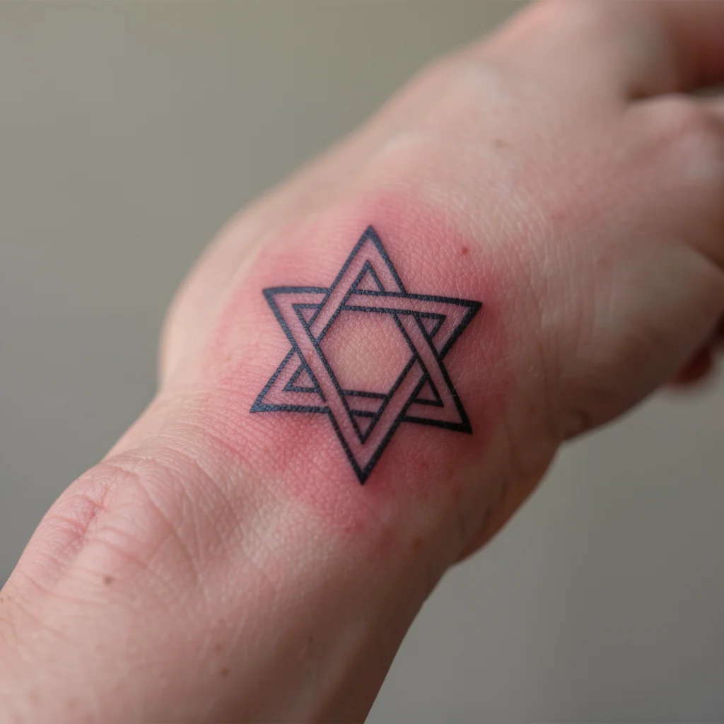 tatuagem estrela de davi dedo miolo 4