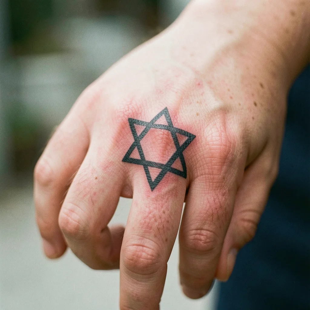 tatuagem estrela de davi dedo miolo 5
