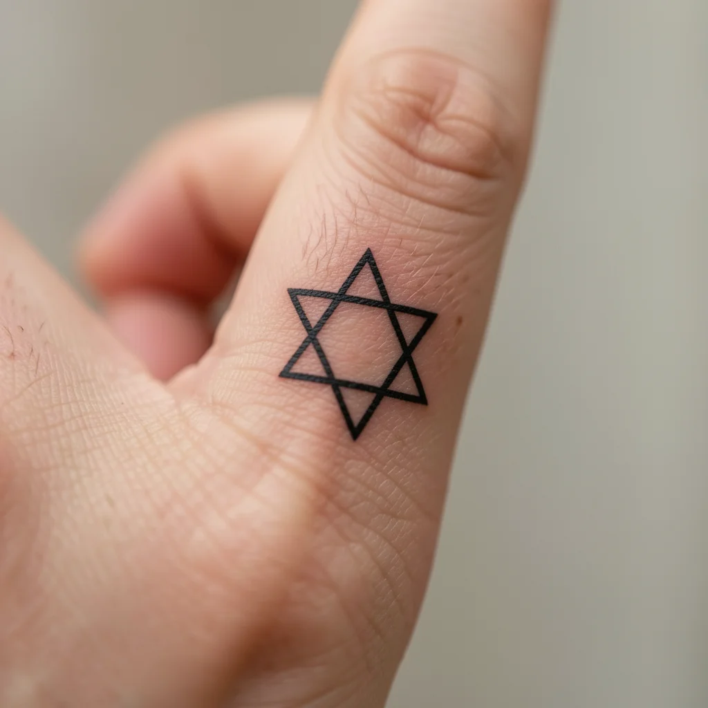tatuagem estrela de davi dedo miolo 7