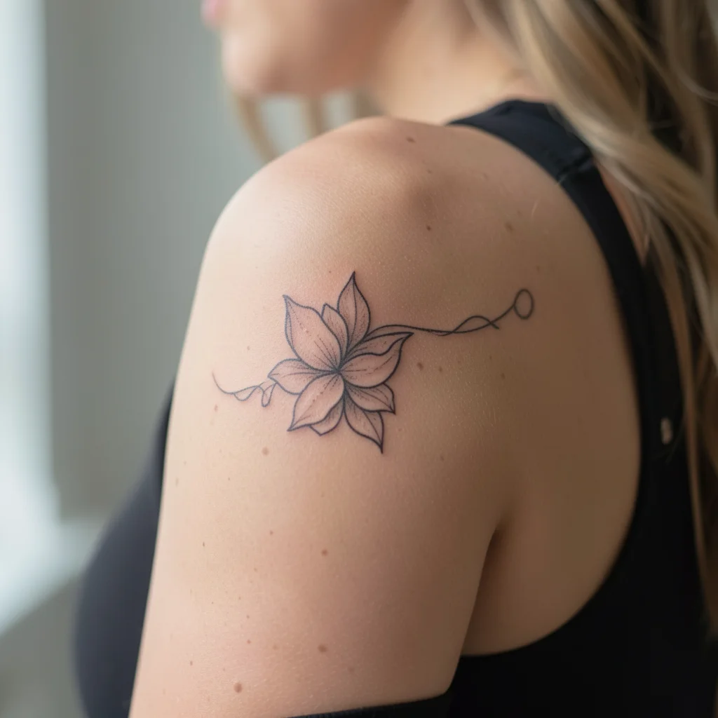 tatuagem no ombro feminina desenho miolo 2