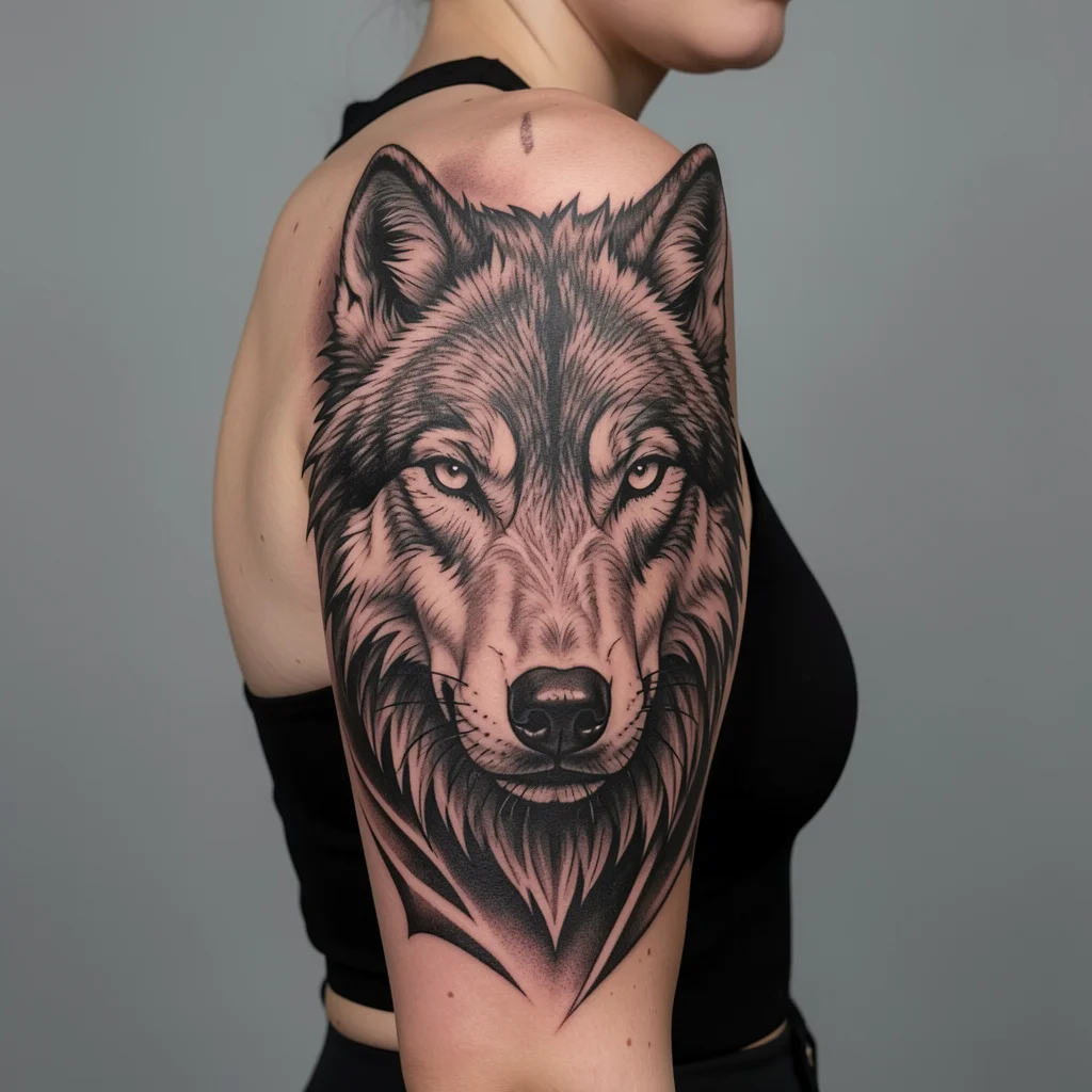 tatuagem no ombro feminina desenho miolo 7