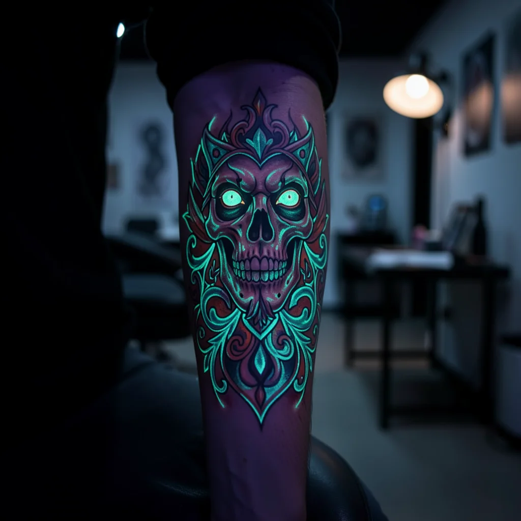 tatuagem que brilha no escuro valor miolo 10
