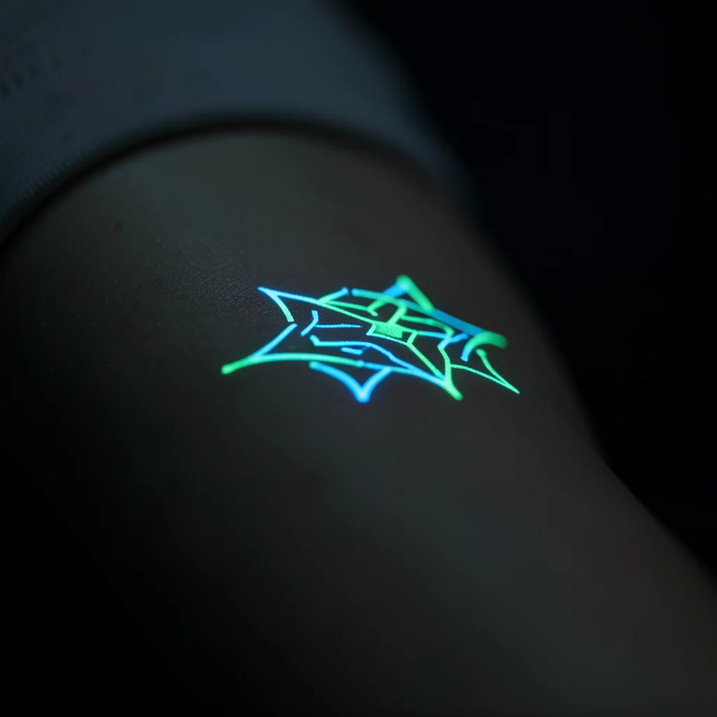 tatuagem que brilha no escuro valor miolo 5