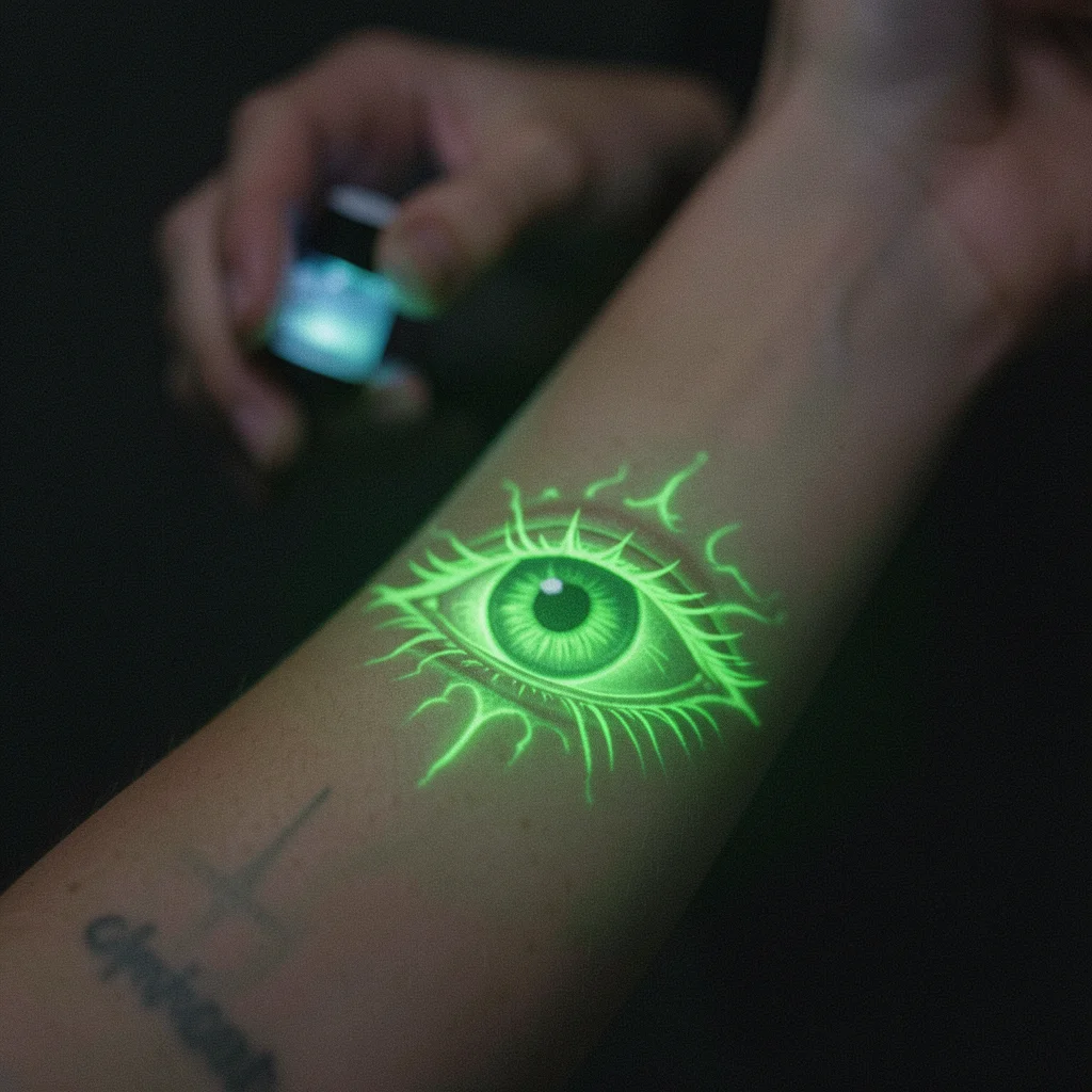tatuagem que brilha no escuro valor miolo 9