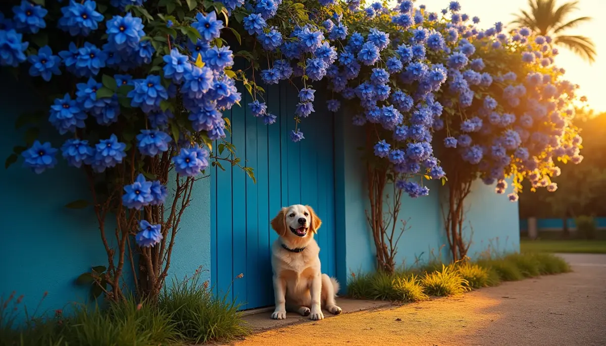Trepadeira Tumbergia: Muro Florido em Poucos Meses e Seguro para Pets