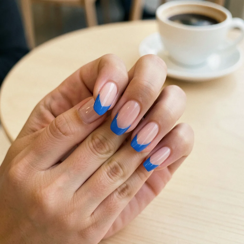 unha decorada francesinha azul miolo 7