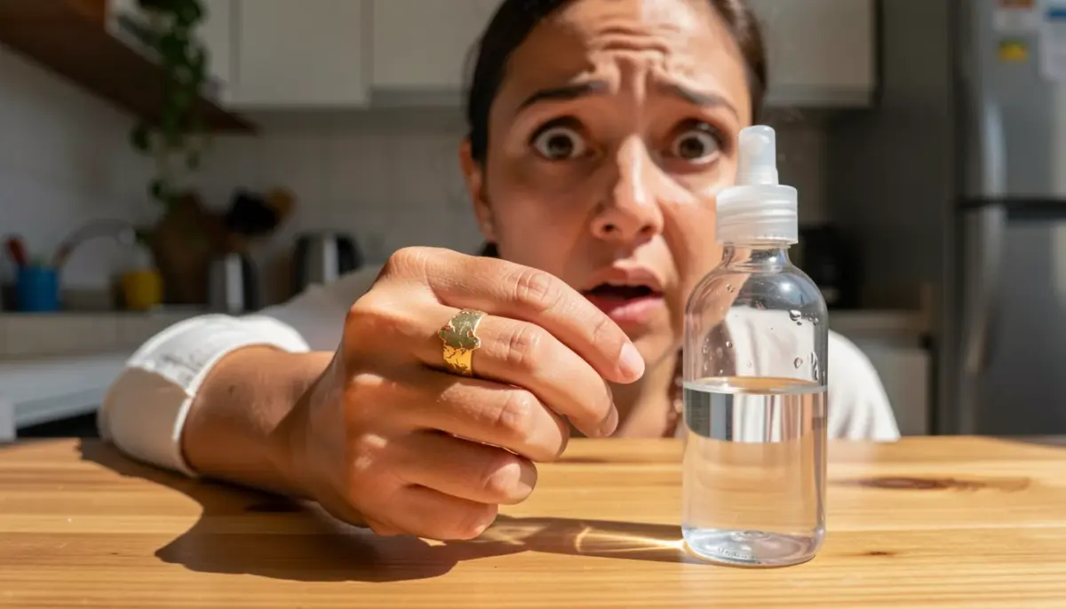 Anel de Semijoia Descasca com Álcool em Gel? Veja a Solução