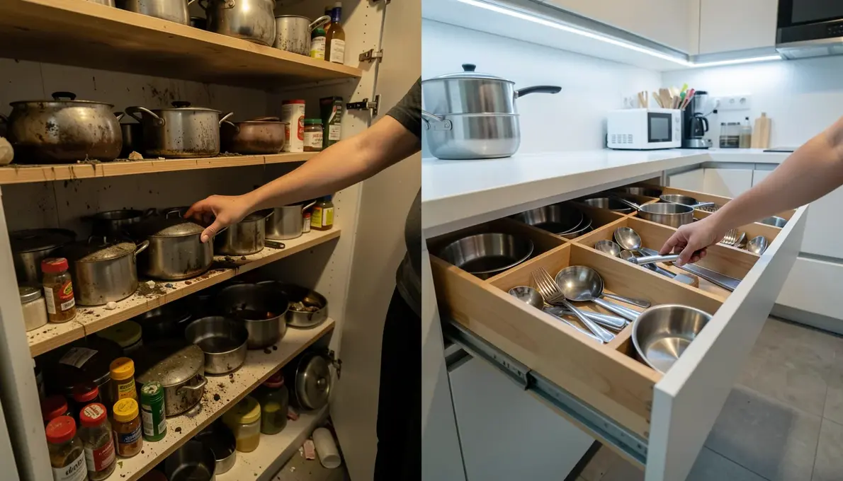 Armário de Cozinha Pequeno: Prateleiras ou Gavetas? O Veredito de 2026