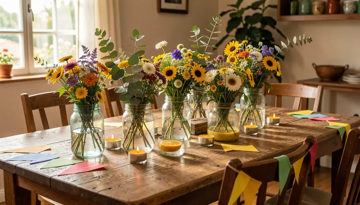 30 Ideias de Arranjos para Mesa de Aniversário Simples e Barato