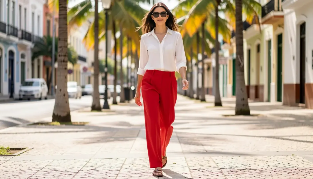 44 Ideias de Looks com Calça Alfaiataria Clochard Colorida