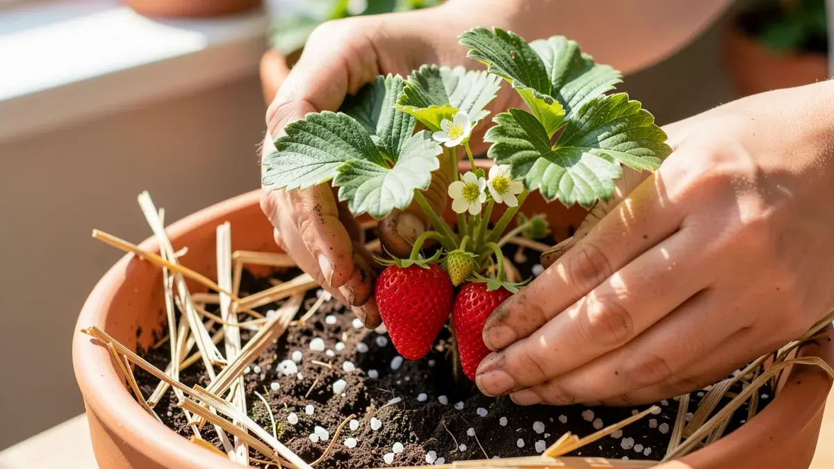 COMO PLANTAR MORANGO em Vaso (Passo a Passo Completo)